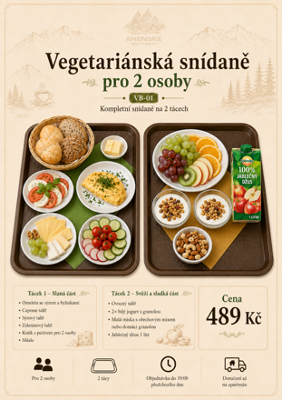 ✰ (VB-01) - Vegetariánská snídaně pro 2 osoby