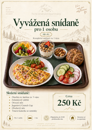 Vyvážená snídaně pro 1 osobu