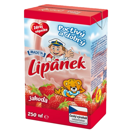(N6-02) - Lipánek mléko jahoda 250 ml (N6-02) - Lipánek mléko jahoda 250 ml